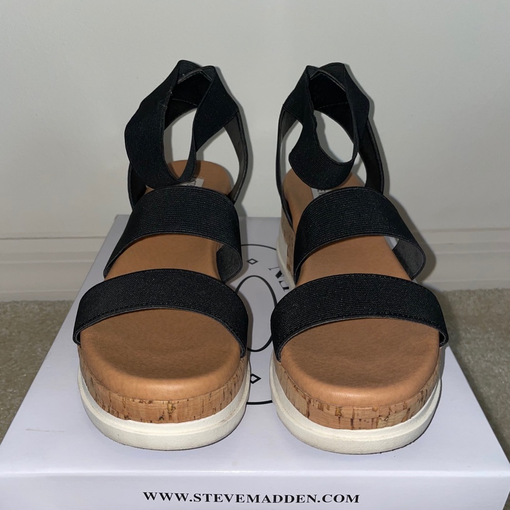Steve Madden Black Bandi Sandal